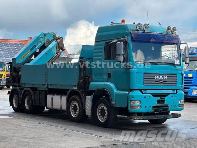 MAN TGA 35.430 8x4 BL Baustoff PALFINGER 72002 LK Flatbed / Dropside trucks