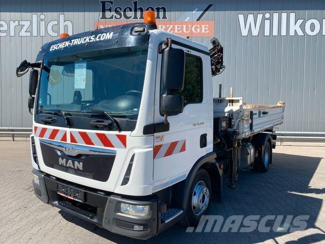 MAN TGL 12.220 I TOP*HIAB 077*FUNK*MEILLER 3-S*Klima Camiones bañeras basculantes o volquetes