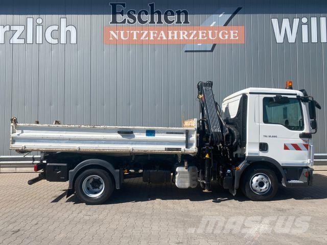 MAN TGL 12.220 I TOP*HIAB 077*FUNK*MEILLER 3-S*Klima Camiones bañeras basculantes o volquetes