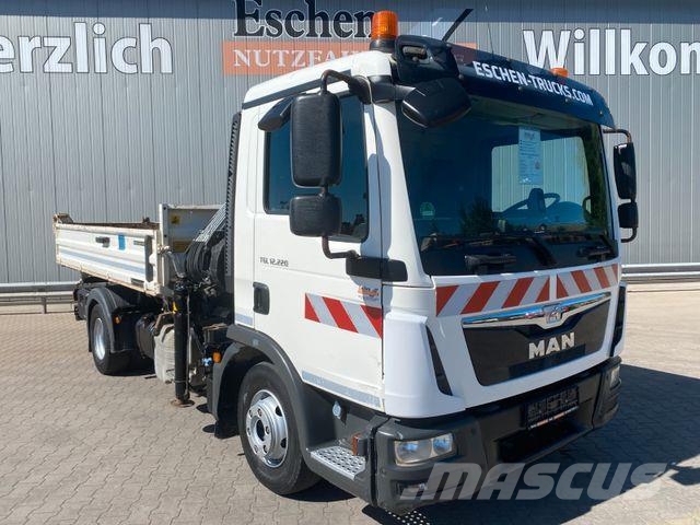 MAN TGL 12.220 I TOP*HIAB 077*FUNK*MEILLER 3-S*Klima Camiones bañeras basculantes o volquetes