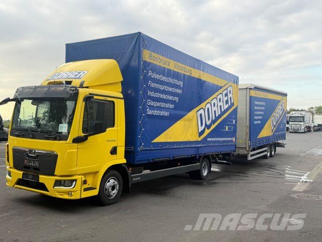 MAN TGL 8.220 + Humbaur HT, Pritsche/Plane, DE Truck Anders