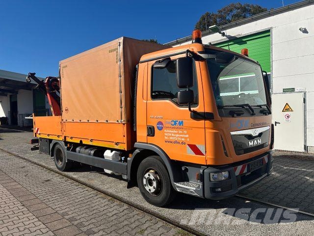 MAN TGL 8.220 / Palfinger PK 7001 + Funk / EURO 6 Bestelwagens met open laadbak