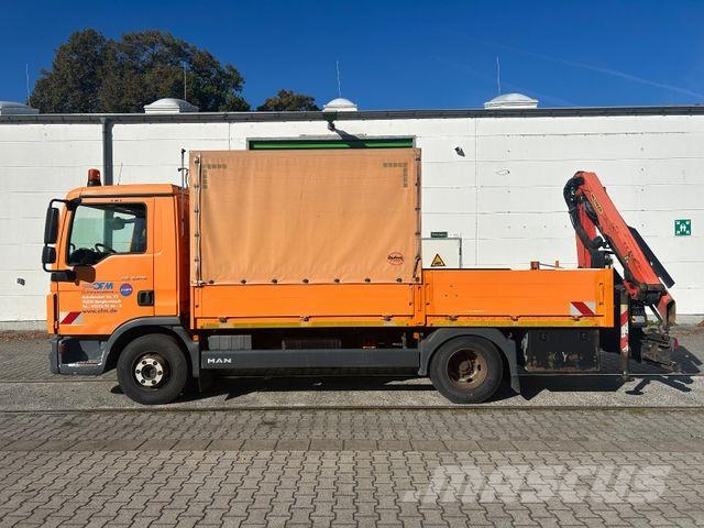 MAN TGL 8.220 / Palfinger PK 7001 + Funk / EURO 6 Bestelwagens met open laadbak