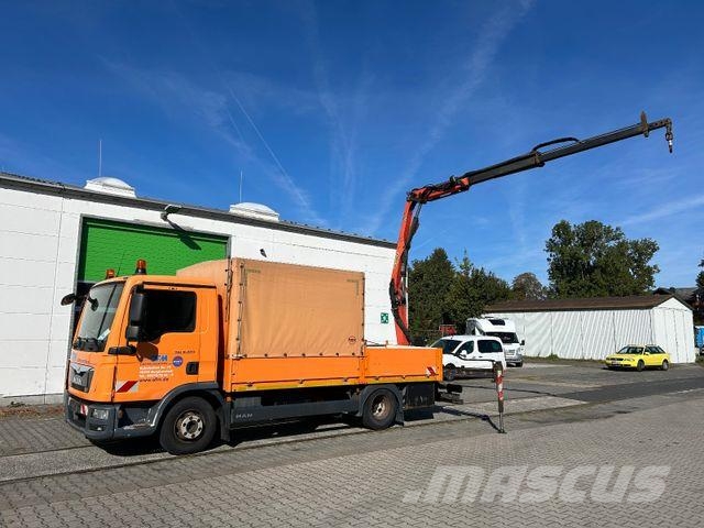 MAN TGL 8.220 / Palfinger PK 7001 + Funk / EURO 6 Bestelwagens met open laadbak