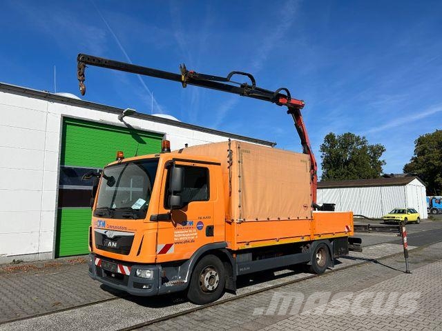 MAN TGL 8.220 / Palfinger PK 7001 + Funk / EURO 6 Bestelwagens met open laadbak