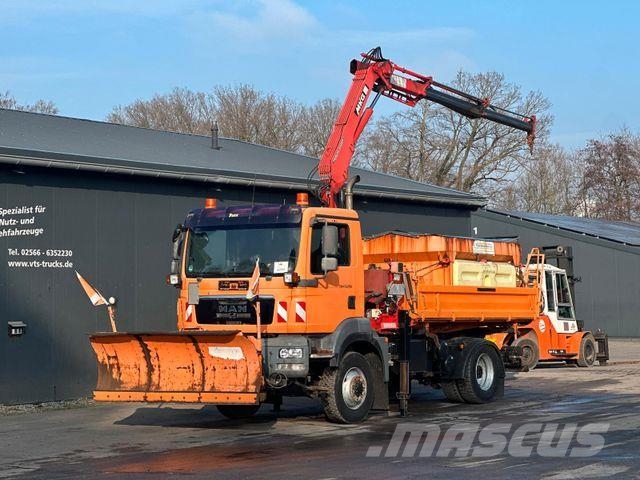 MAN TGM 13.250 4x4 BL MEILLER /MKG LK/Streuer/ Pflug Camion ribaltabili