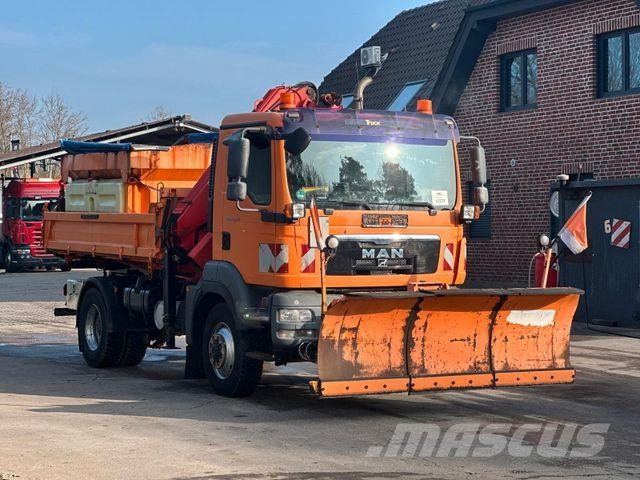 MAN TGM 13.250 4x4 BL MEILLER /MKG LK/Streuer/ Pflug Camion ribaltabili