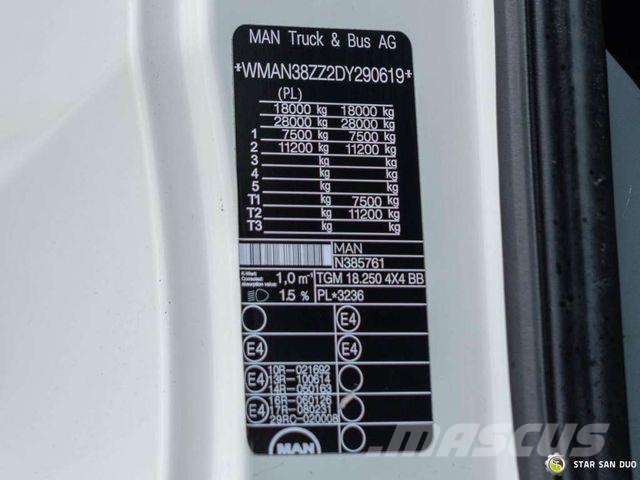 MAN TGM 18.250 4x4 FASSI 275 2.25 Crane Kran Baske Żurawie samochodowe