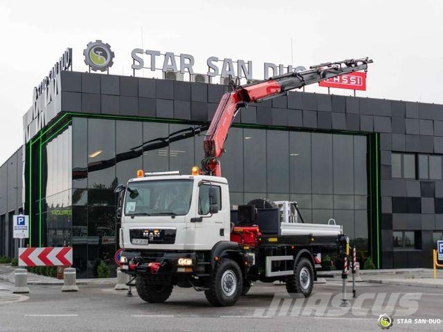 MAN TGM 18.250 4x4 FASSI 275 2.25 Crane Kran Baske Żurawie samochodowe