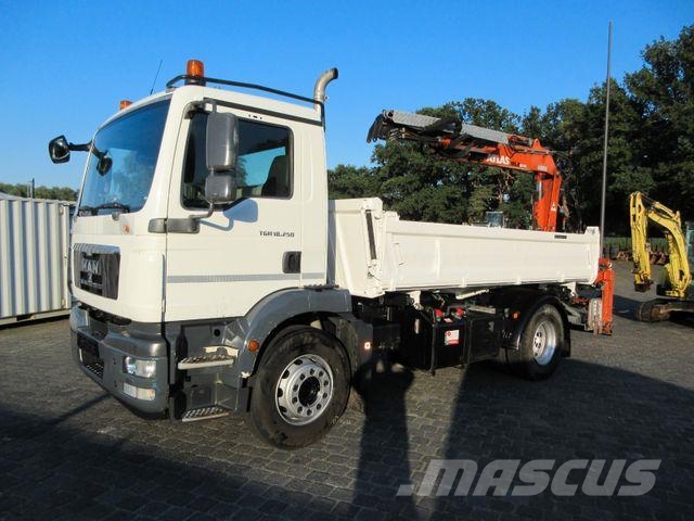 MAN TGM 18.250, tipper / Atlas crane: AK 95.2 Camiones bañeras basculantes o volquetes