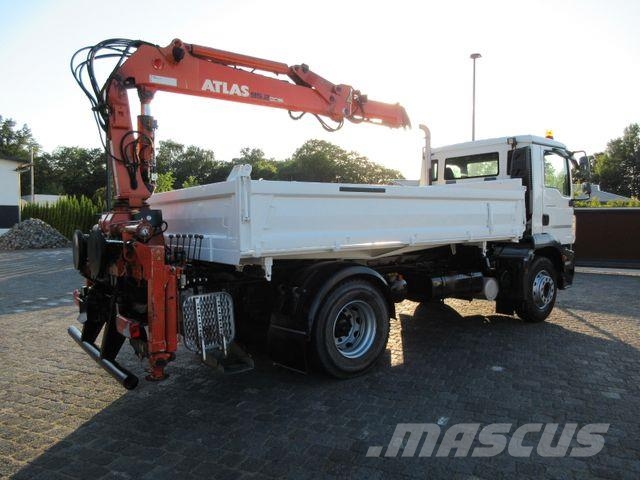 MAN TGM 18.250, tipper / Atlas crane: AK 95.2 Camiones bañeras basculantes o volquetes