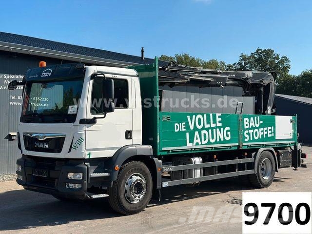 MAN TGM 18.290 4x2 Euro6 Pritsche + HIAB Ladekran 플랫베드/드롭사이드 트럭