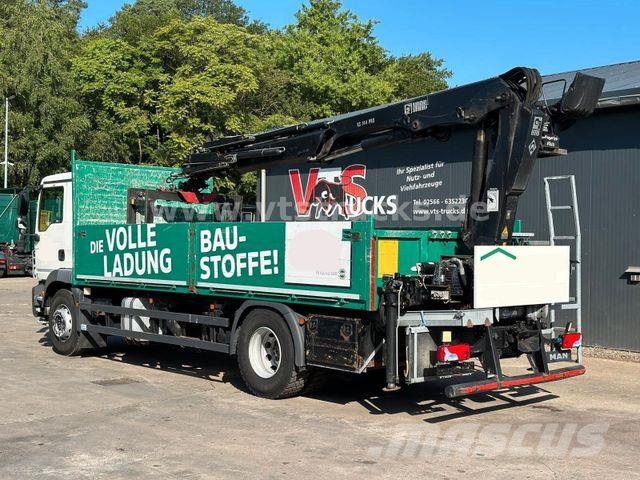 MAN TGM 18.290 4x2 Euro6 Pritsche + HIAB Ladekran 플랫베드/드롭사이드 트럭