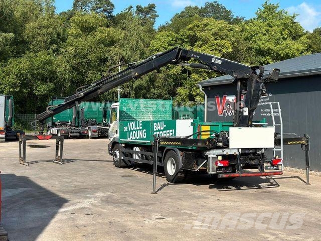 MAN TGM 18.290 4x2 Euro6 Pritsche + HIAB Ladekran 플랫베드/드롭사이드 트럭