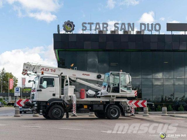 MAN Tgm 18.290 4x4 Ckd AD-14 Crane 14 t Winch Vlakke laadvloer met kraan