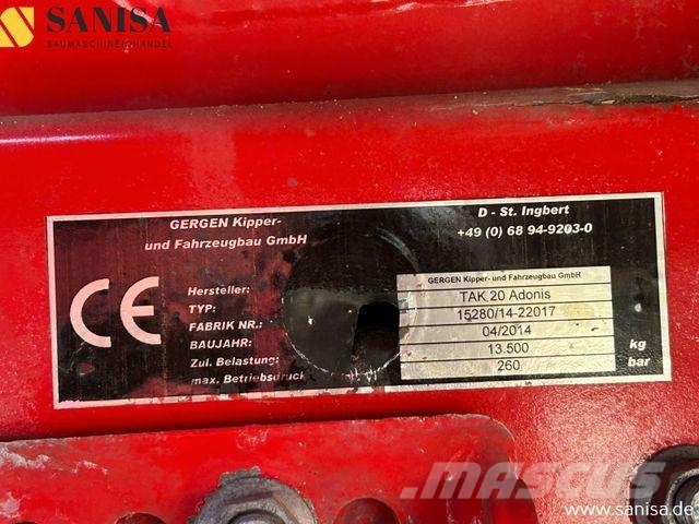 MAN TGM 18.290/ Gergen TAK20 Adonis/Funk/TELE/Klima Kabeļu pacēlājs nomontējamām kravas mašīnām
