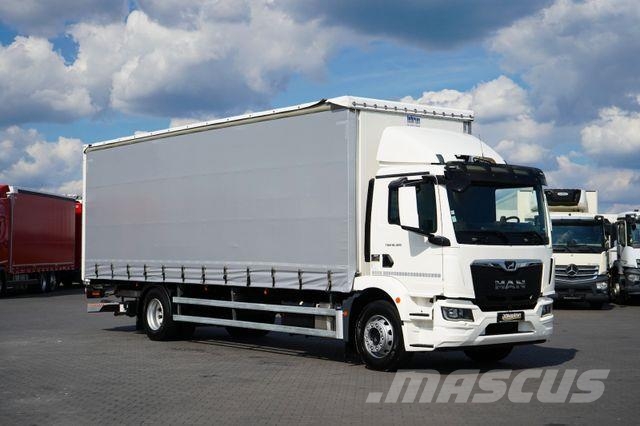 MAN TGM / 18.320 / ACC / E 6 / FIRANKA + WINDA / ŁAD Ciężarówki firanki