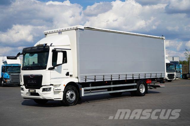 MAN TGM / 18.320 / ACC / E 6 / FIRANKA + WINDA / ŁAD Ciężarówki firanki