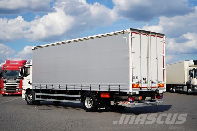 MAN TGM / 18.320 / ACC / E 6 / FIRANKA + WINDA / ŁAD Ciężarówki firanki