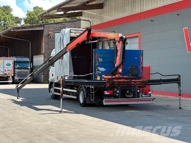 MAN TGM 18.340 4x2 BL Curtainsider/PALFINGER LK/EBA/ Camión con caja abierta