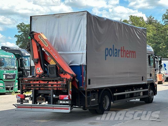 MAN TGM 18.340 4x2 BL Curtainsider/PALFINGER LK/EBA/ Camión con caja abierta