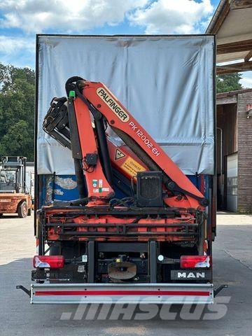 MAN TGM 18.340 4x2 BL Curtainsider/PALFINGER LK/EBA/ Camión con caja abierta