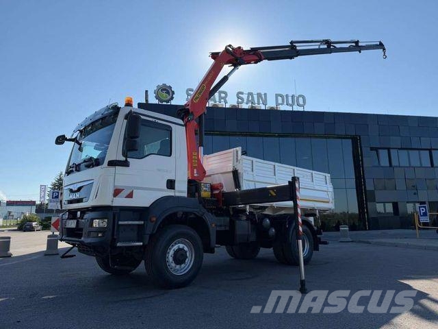 MAN TGM 18.340 4x4 PALFINGER PK 13001 Crane Tipper Самосвал