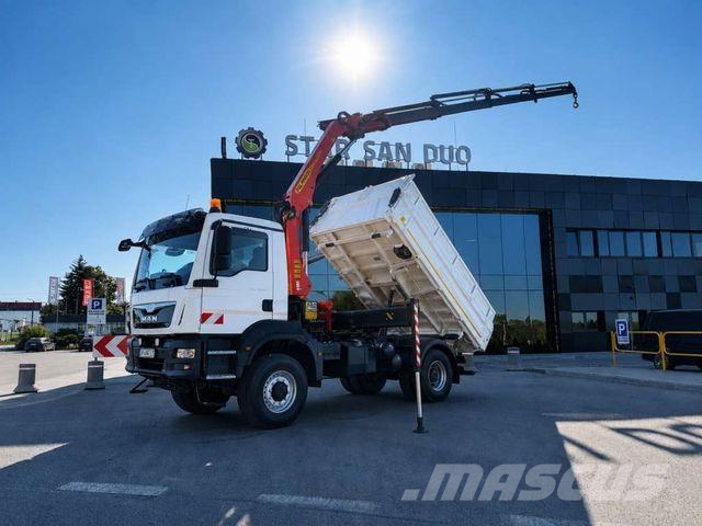 MAN TGM 18.340 4x4 PALFINGER PK 13001 Crane Tipper Самосвал