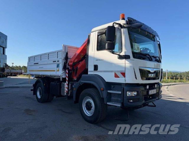 MAN TGM 18.340 4x4 PALFINGER PK 13001 Crane Tipper Самосвал