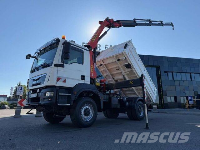 MAN TGM 18.340 4x4 PALFINGER PK 13001 Crane Tipper Самосвал