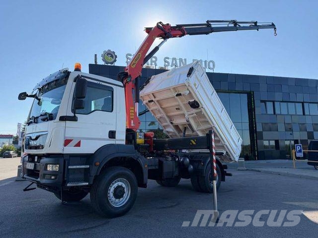 MAN TGM 18.340 4x4 PALFINGER PK 13001 Crane Tipper Самосвал