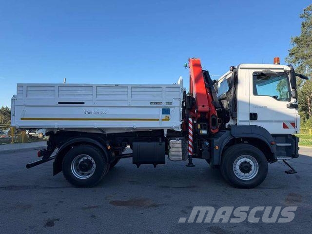 MAN TGM 18.340 4x4 PALFINGER PK 13001 Crane Tipper Самосвал