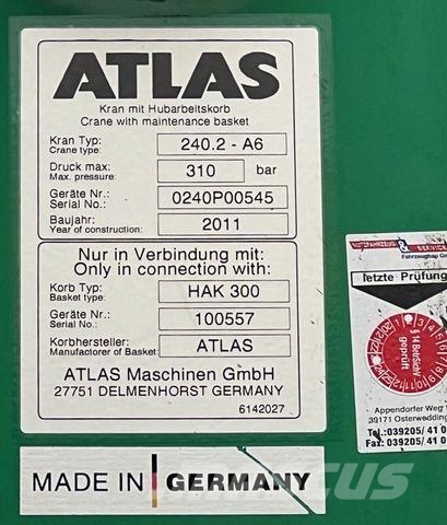 MAN TGM 18.340 - Kran Atlas AK240.2 - 187 TKm Camiones grúa