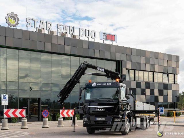 MAN TGM 26.290 6x2 HIAB 166 B-3 HIDUO Crane Vlakke laadvloer met kraan