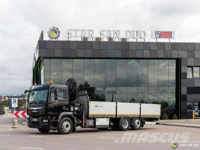 MAN TGM 26.290 6x2 HIAB 166 B-3 HIDUO Crane Vlakke laadvloer met kraan