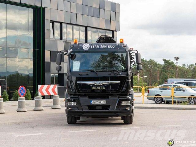 MAN TGM 26.290 6x2 HIAB 166 B-3 HIDUO Crane Vlakke laadvloer met kraan