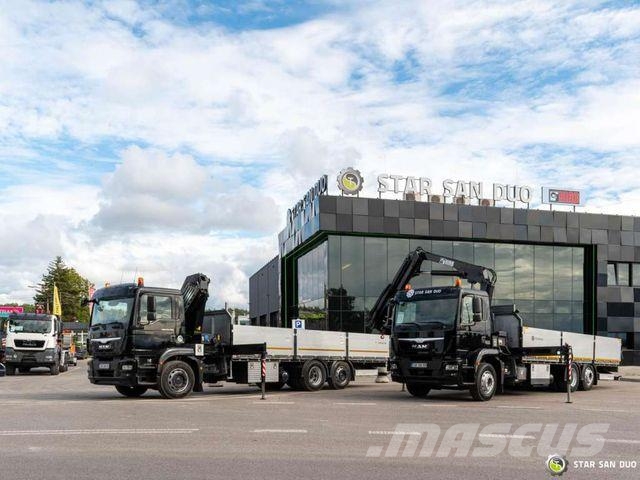 MAN TGM 26.290 6x2 HIAB 166 B-3 HIDUO Crane Vlakke laadvloer met kraan