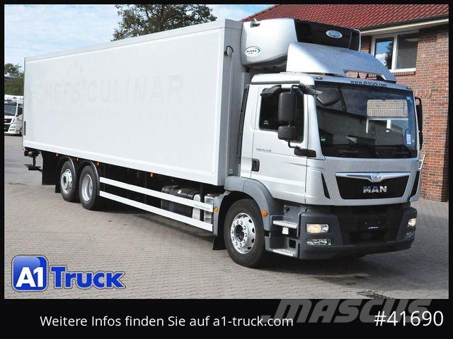 MAN TGM 26.340, Supra 1250Mt LBW, Lenkachse, Kühlkoffer