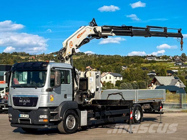 MAN TGS 18.320 * PRITSCHE 7,10 m * PM 40 KRAN/ FUNK! Vlakke laadvloer met kraan