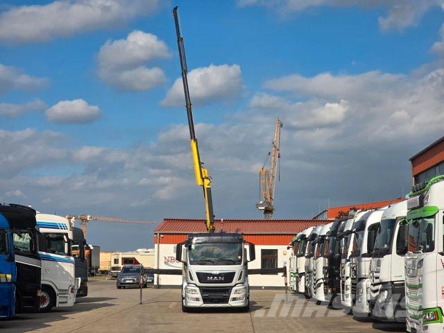 MAN TGS 26.360 * HYVA-KRAN * 12.8M * FERNBEDIENUNG شاحنات الرافعات
