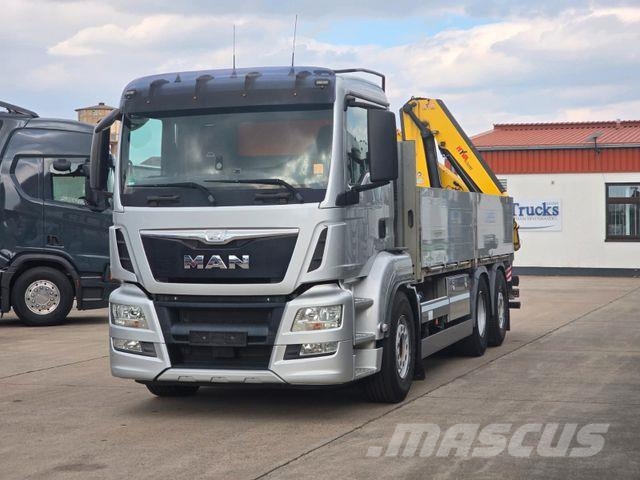 MAN TGS 26.360 * HYVA-KRAN * 12.8M * FERNBEDIENUNG شاحنات الرافعات