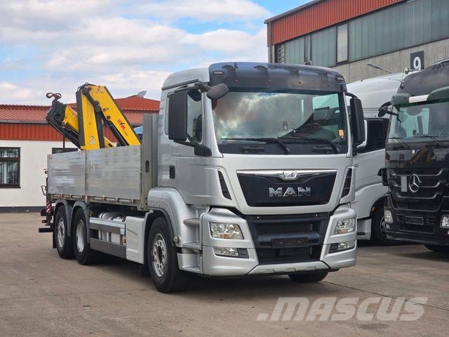 MAN TGS 26.360 * HYVA-KRAN * 12.8M * FERNBEDIENUNG شاحنات الرافعات
