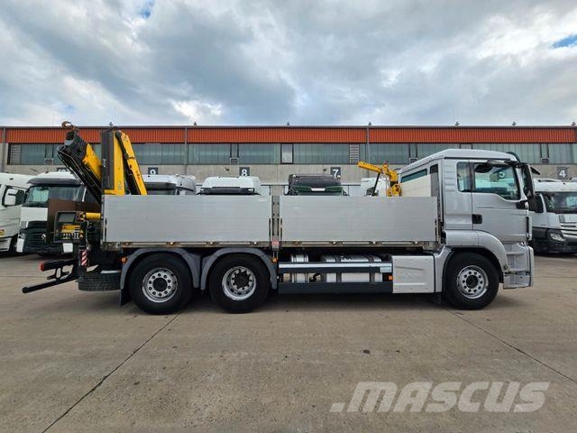 MAN TGS 26.360 * HYVA-KRAN * 12.8M * FERNBEDIENUNG شاحنات الرافعات