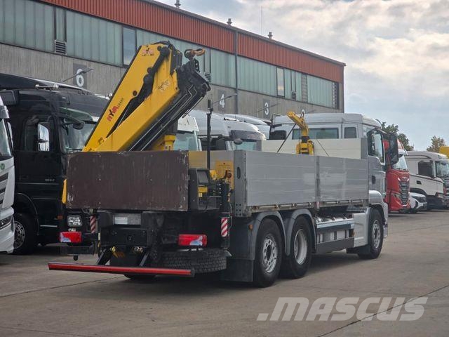 MAN TGS 26.360 * HYVA-KRAN * 12.8M * FERNBEDIENUNG شاحنات الرافعات