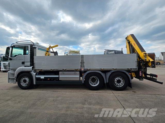 MAN TGS 26.360 * HYVA-KRAN * 12.8M * FERNBEDIENUNG شاحنات الرافعات