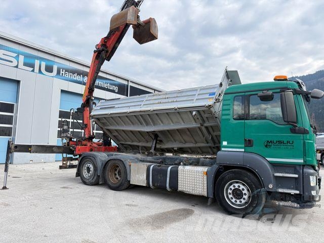 MAN TGS 26.400 6X2 Lenk Kipper Kran PK 18002 Funk Kipper