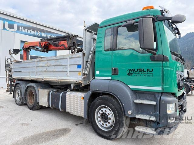 MAN TGS 26.400 6X2 Lenk Kipper Kran PK 18002 Funk Kipper