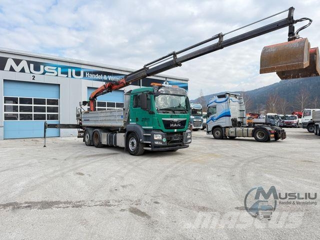 MAN TGS 26.400 6X2 Lenk Kipper Kran PK 18002 Funk Kipper
