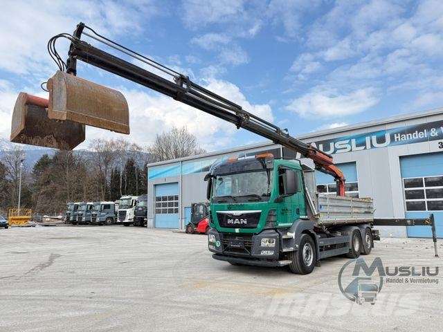 MAN TGS 26.400 6X2 Lenk Kipper Kran PK 18002 Funk Kipper