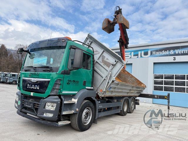MAN TGS 26.400 6X2 Lenk Kipper Kran PK 18002 Funk Kipper